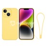 Silicone Case Yellow + Wrist Strap iPhone 14 Plus