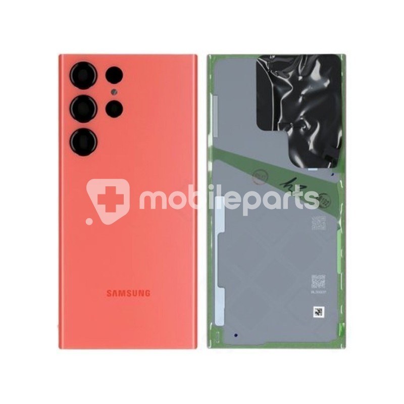 Rear Cover Red + Camera Lens Samsung SM-S918 S23 Ultra Ori