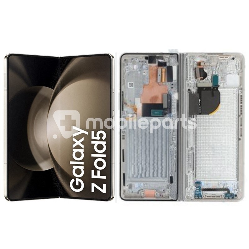 Display Touch + Frame Cream Samsung SM-F946 Fold 5 Ori