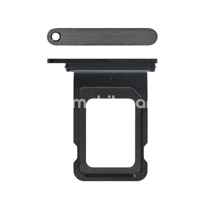 Single Sim Card Tray Black Titanium iPhone 15 Pro - 15 Pro Max