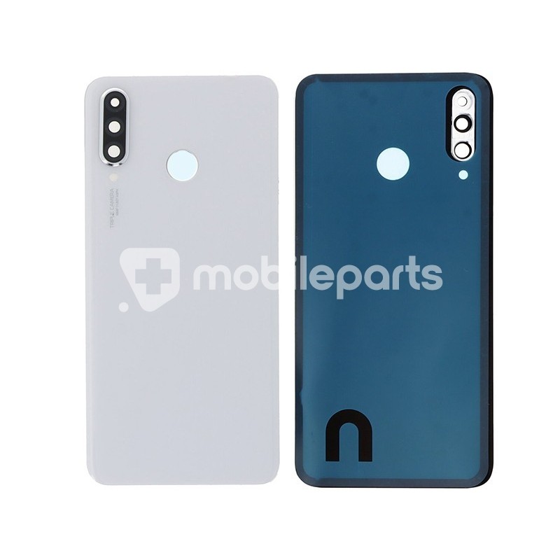 Rear Cover White + Camera Lens Huawei P30 Lite 48 MPX No Logo