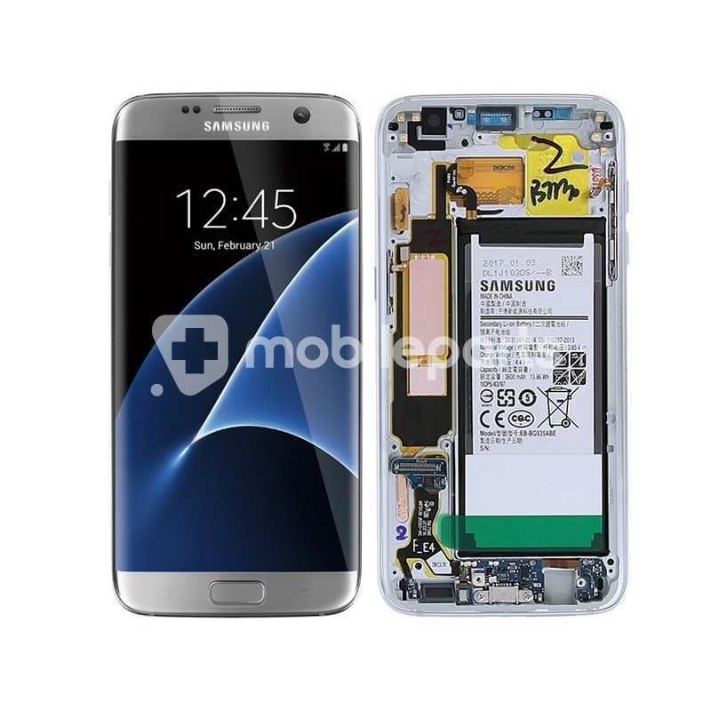 Display Touch + Frame Silver Samsung SM- G935 S7 Edge Ori