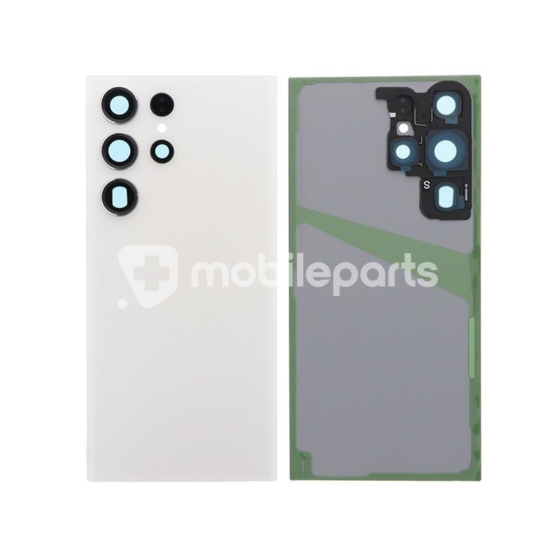 Rear Cover Cream + Camera Lens Samsung SM-S918 S23 Ultra No Logo