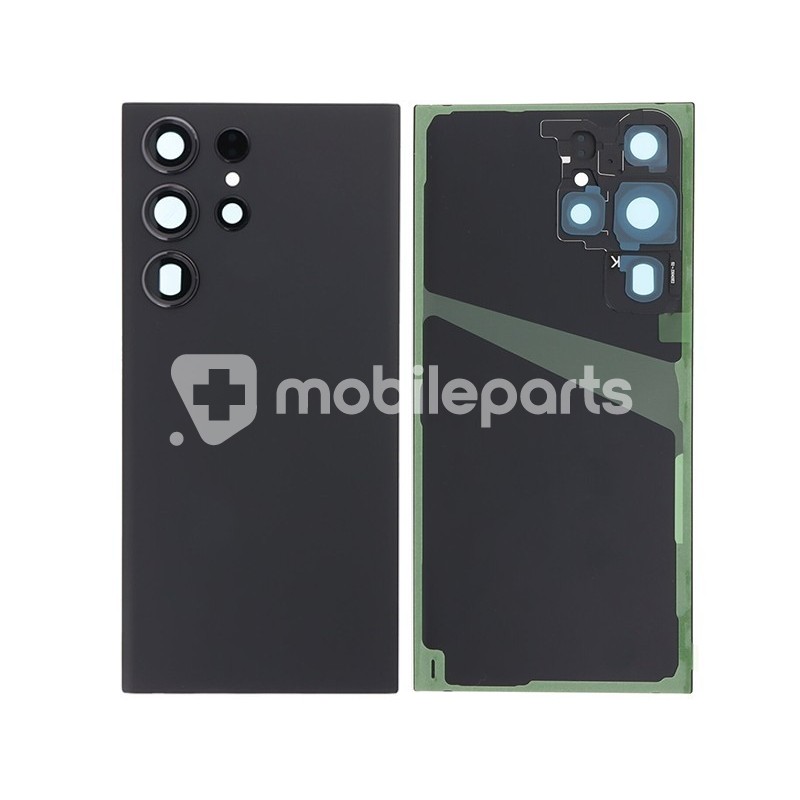 Rear Cover Phantom Black + Camera Lens Samsung SM-S918 S23 Ultra No Logo