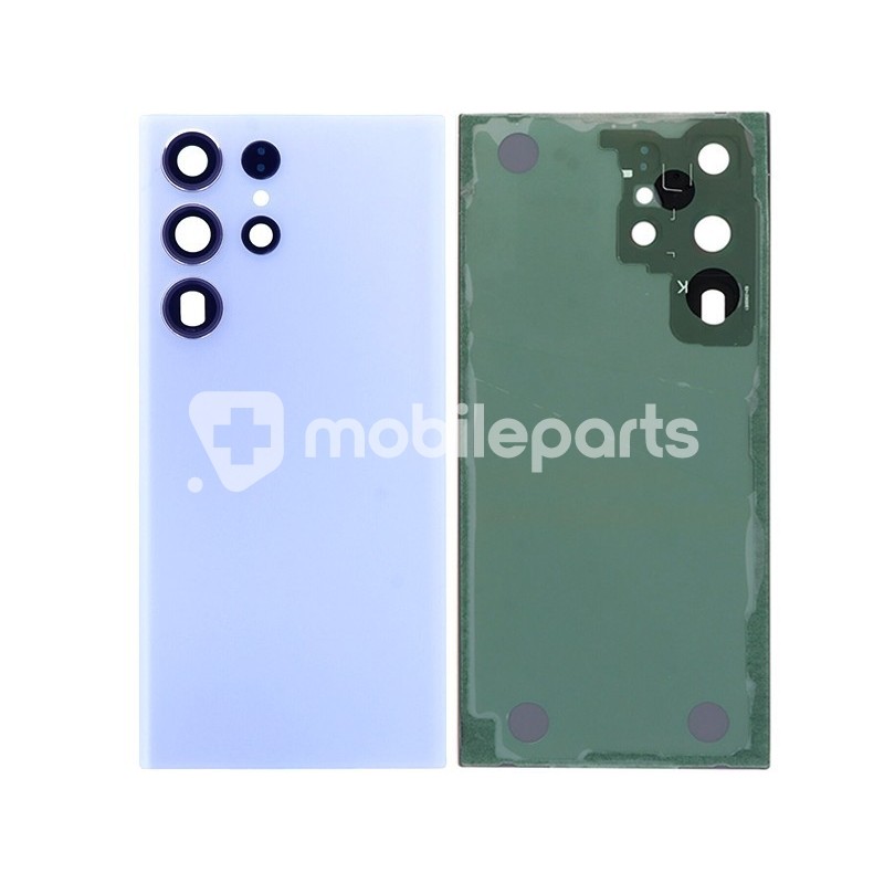 Rear Cover Sky Blue + Camera Lens Samsung SM-S918 S23 Ultra No Logo