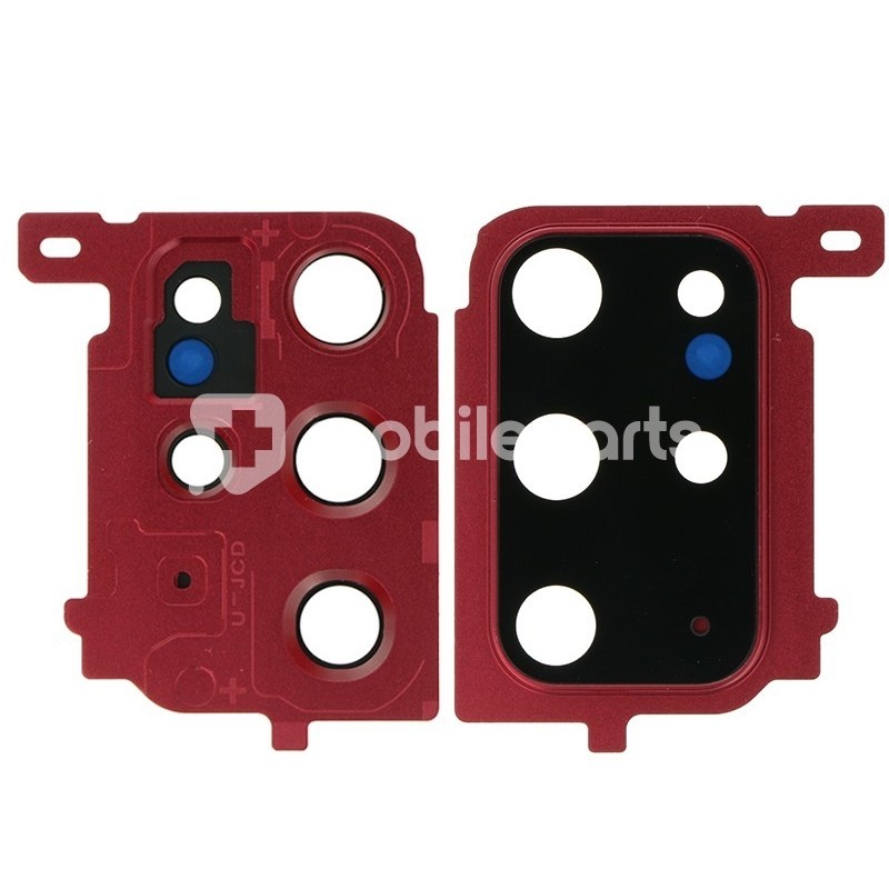Rear Camera Lens + Frame Red Samsung SM-G985 - G986 S20+