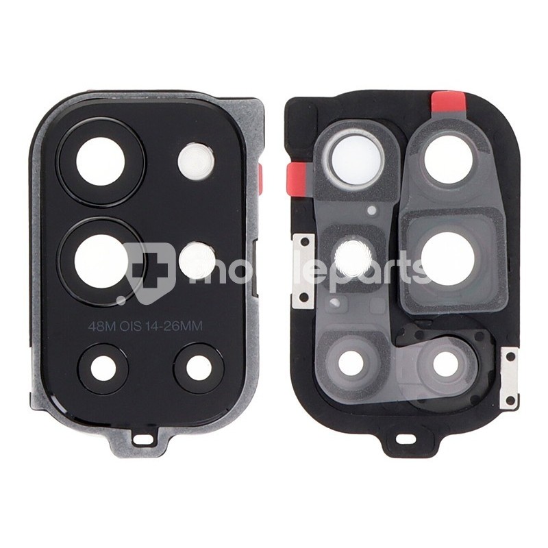 Rear Camera Lens + Frame Carbon Black OnePlus 9R