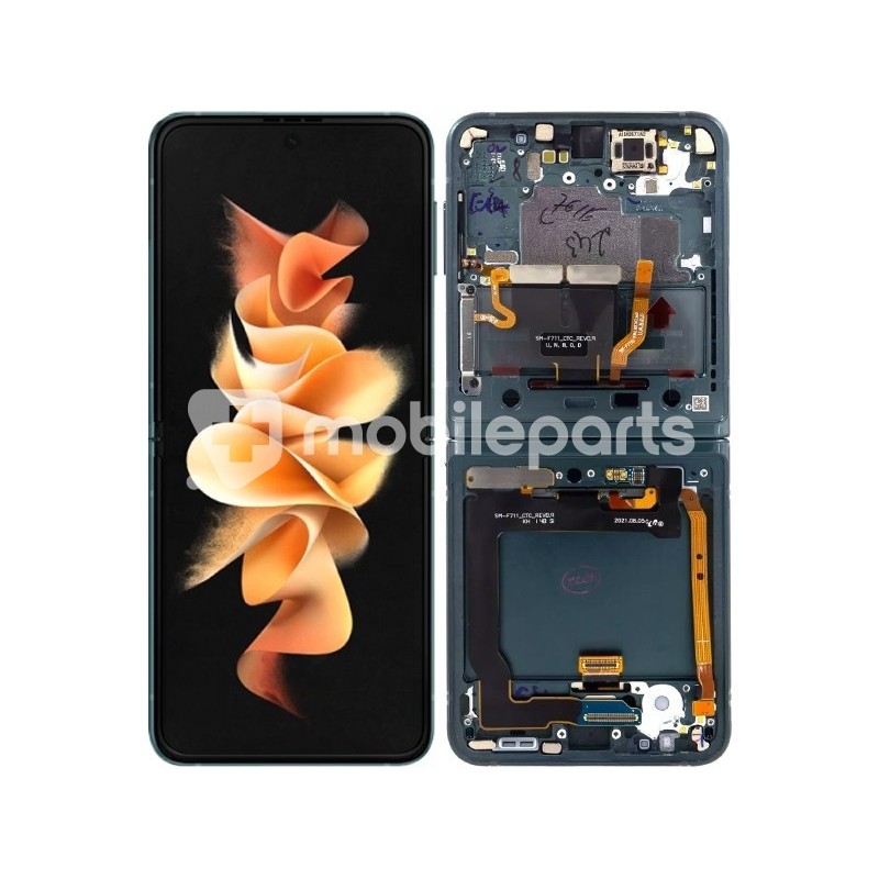 Display Touch + Frame Green Samsung SM-F711 Z Flip 3 5G Ori
