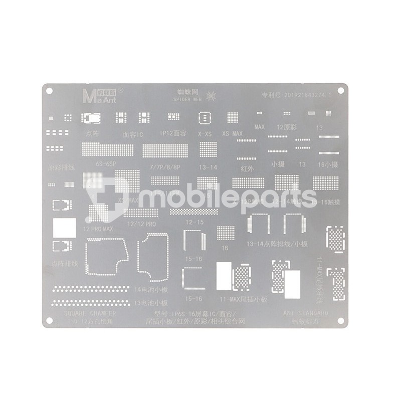MaAnt BGA Reballing Stencil iPhone 6 - 16