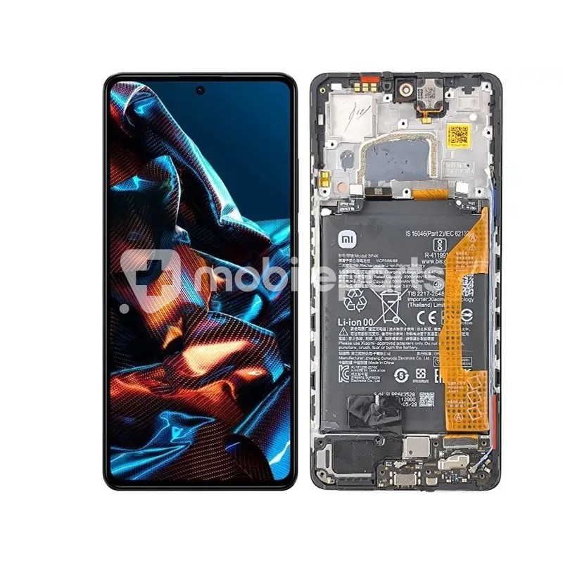 LCD + Battery + Frame Full Parts Black Xiaomi Poco X5 Pro 5G (PULLED)