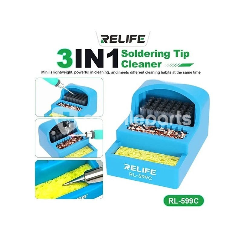 RELIFE RL-599C 3 in 1 Soldering Iron Tip Cleaner