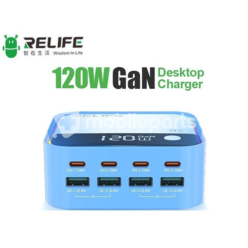 RELIFE RL-Q2 Fast Charging PD 120w 8 Port