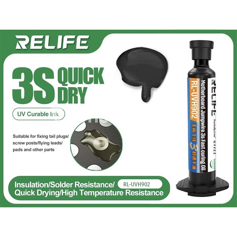 RELIFE RL- UVH902 UV Curing Paste 3 Second Black