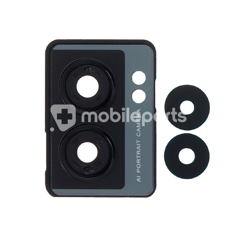 Rear Camera Lens + Frame Midnight Black OPPO A77 5G
