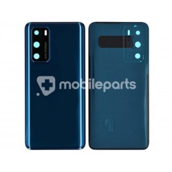 Rear Cover Blue + Camera Lens Huawei P40 No Logo