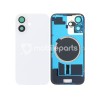 Rear Cover White + Holder + Magnetism Ring iPhone 16 No Logo