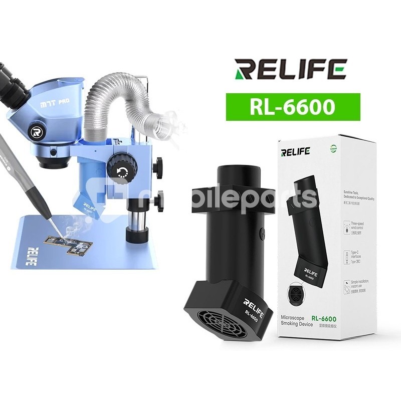 Relife RL-6600 Smoke Extractor for Microscopes Black