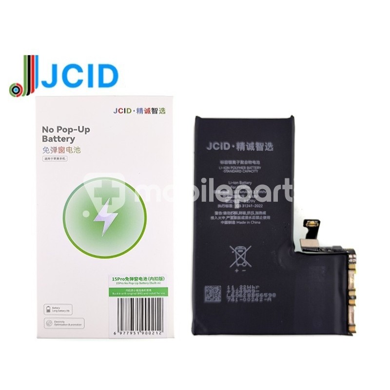 JCID Battery 3274 mAh iPhone 15 Pro No POP-UP No Board