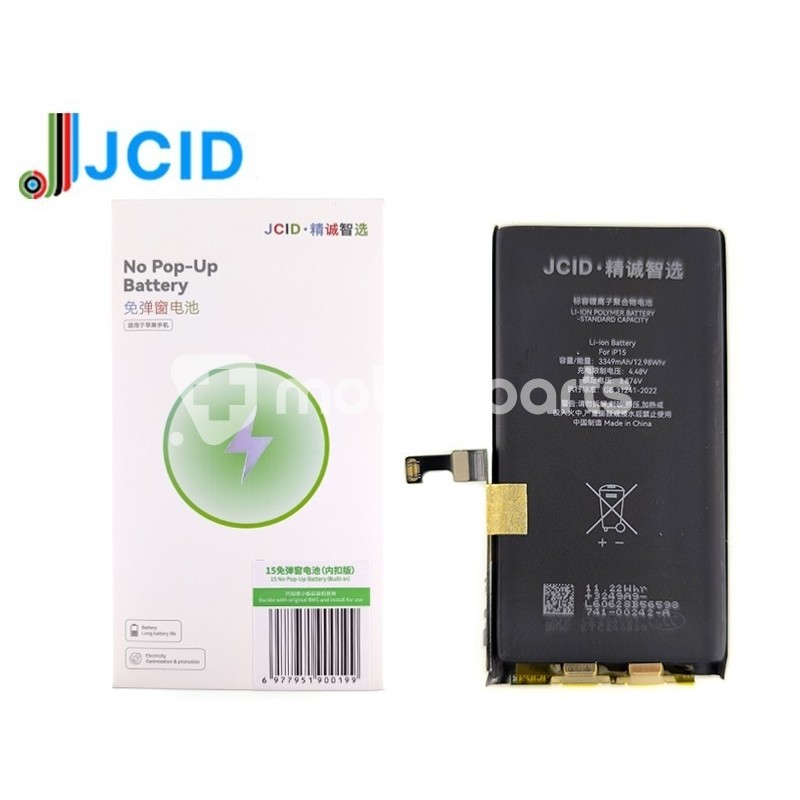 JCID Battery 3349mAh iPhone 15 No POP-UP No Board