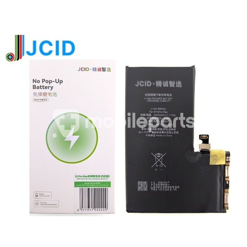 JCID Battery 4422 mAh iPhone 15 Pro Max No POP-UP No Board