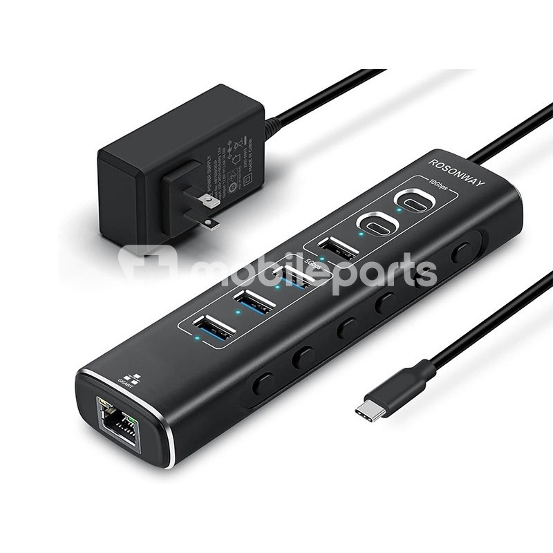 Hub USB 3.0 + 6 Porte + Ethernet
