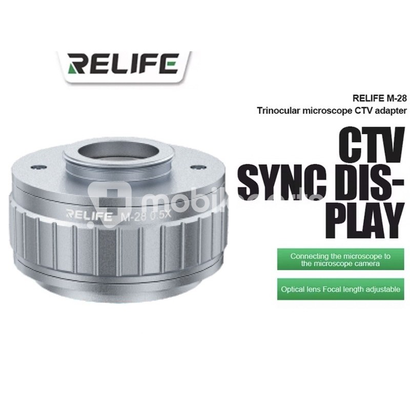 Relife CTV Camera Adaptor Microscope M28 0.5X Silver