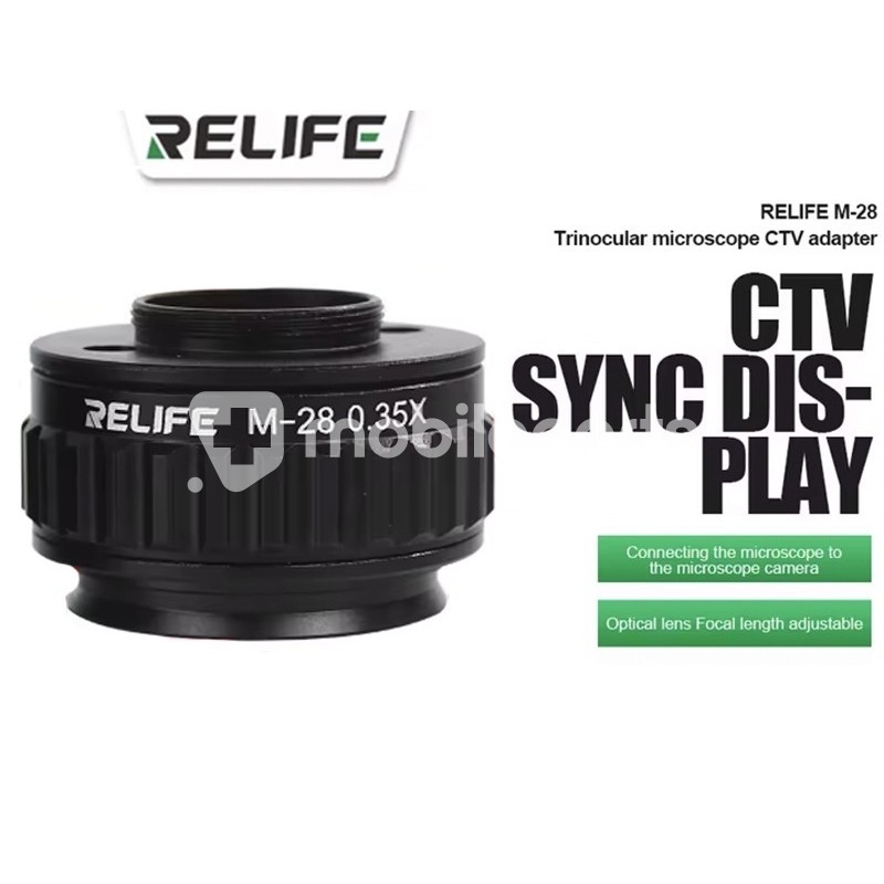 Relife CTV Camera Adaptor Microscope M28 0.35X Black