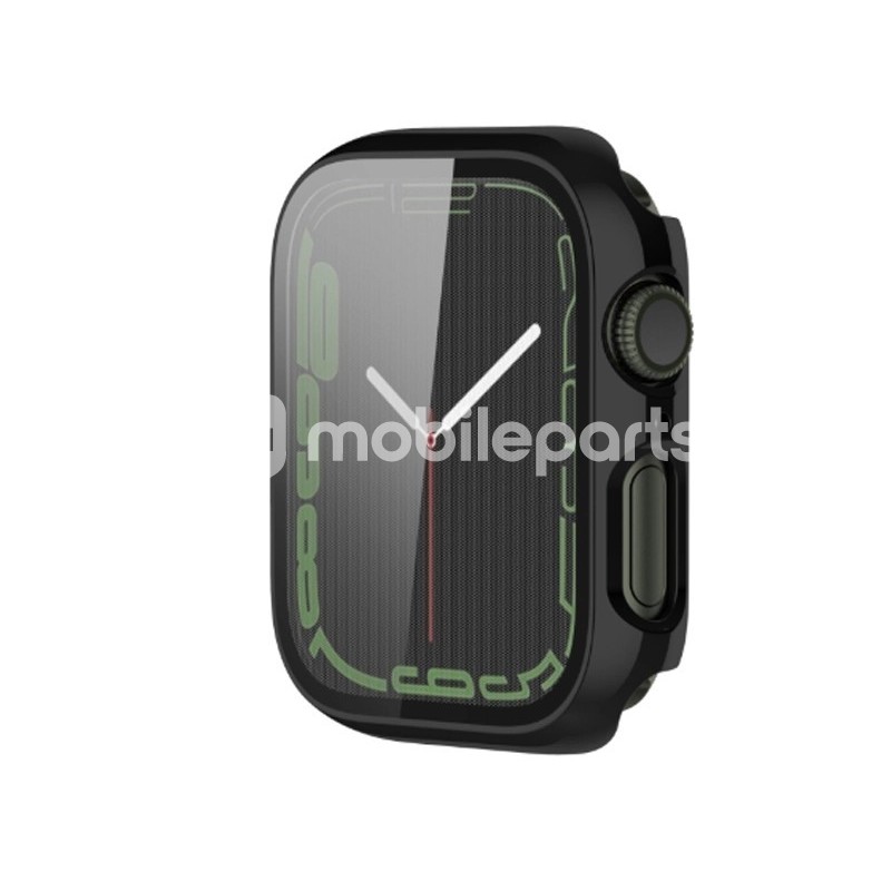 Case Black With Tempered Glass Apple Watch 7 - 8 - 9 (41mm)