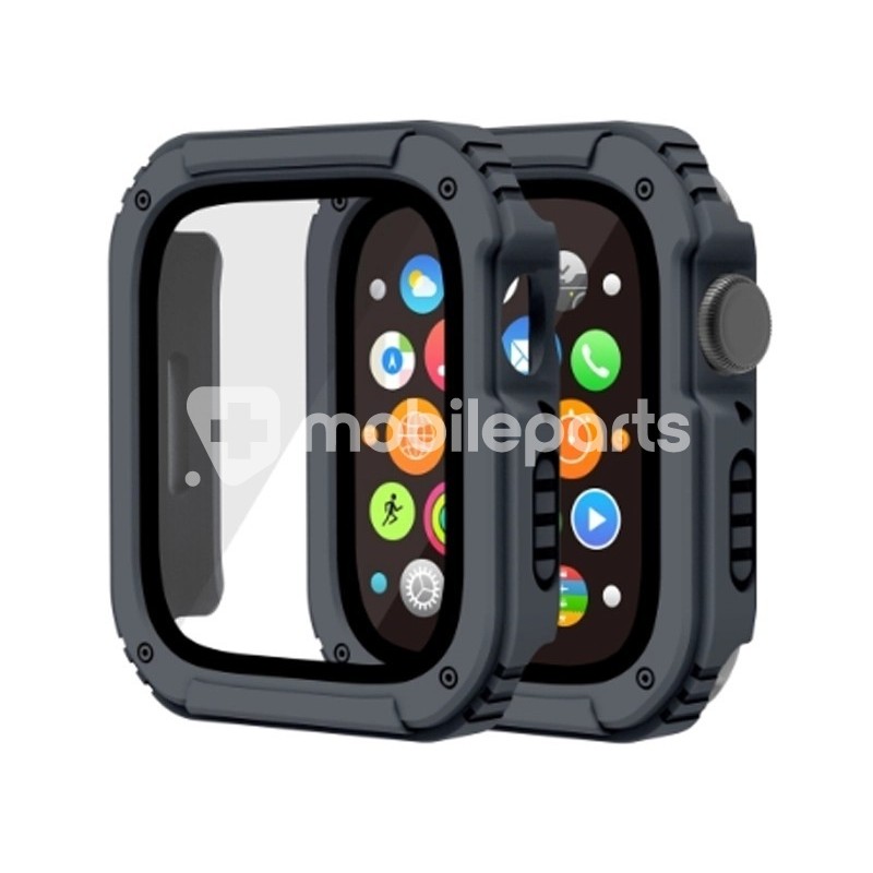 Case Dark Grey With Tempered Glass Apple Watch SE - 4 - 5 - 6 (40mm)