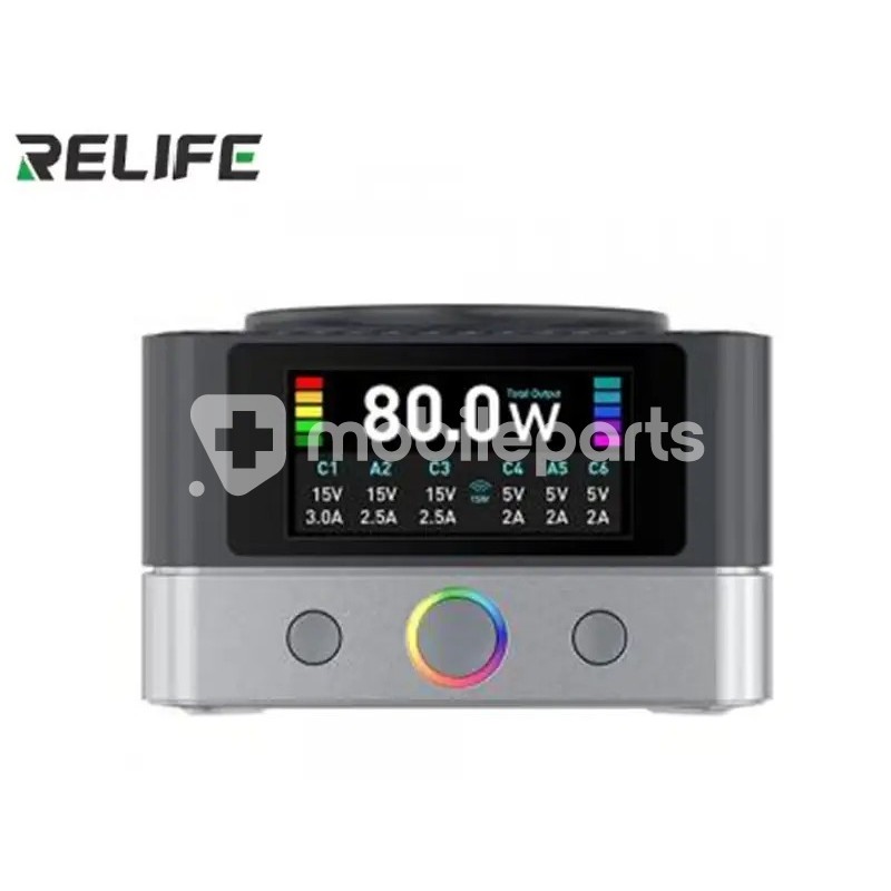 RELIFE Q7 SMART DISPLAY 6-Port Fast Charger