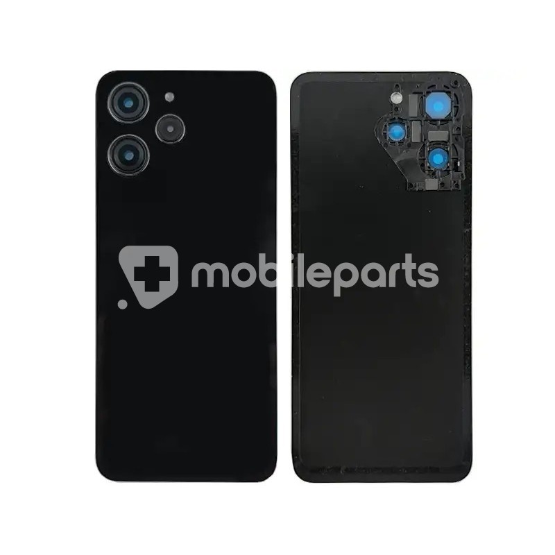 Rear Cover Black + Camera Lens + Adhesive Xiaomi Redmi 12 4G (No Logo)