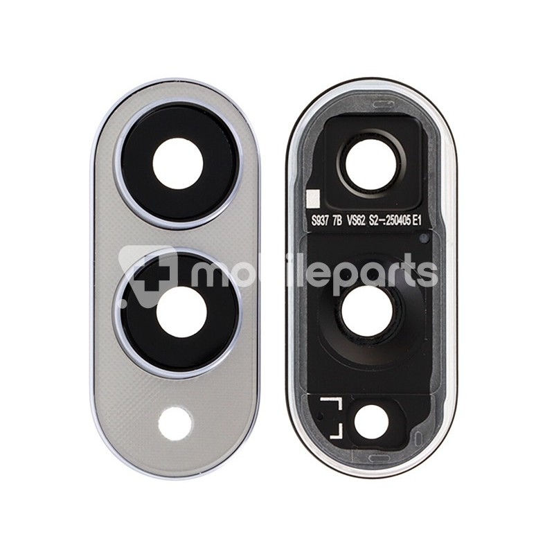 Rear Camera Lens + Frame Titanium Silver Samsung SM-S937 S25 Edge
