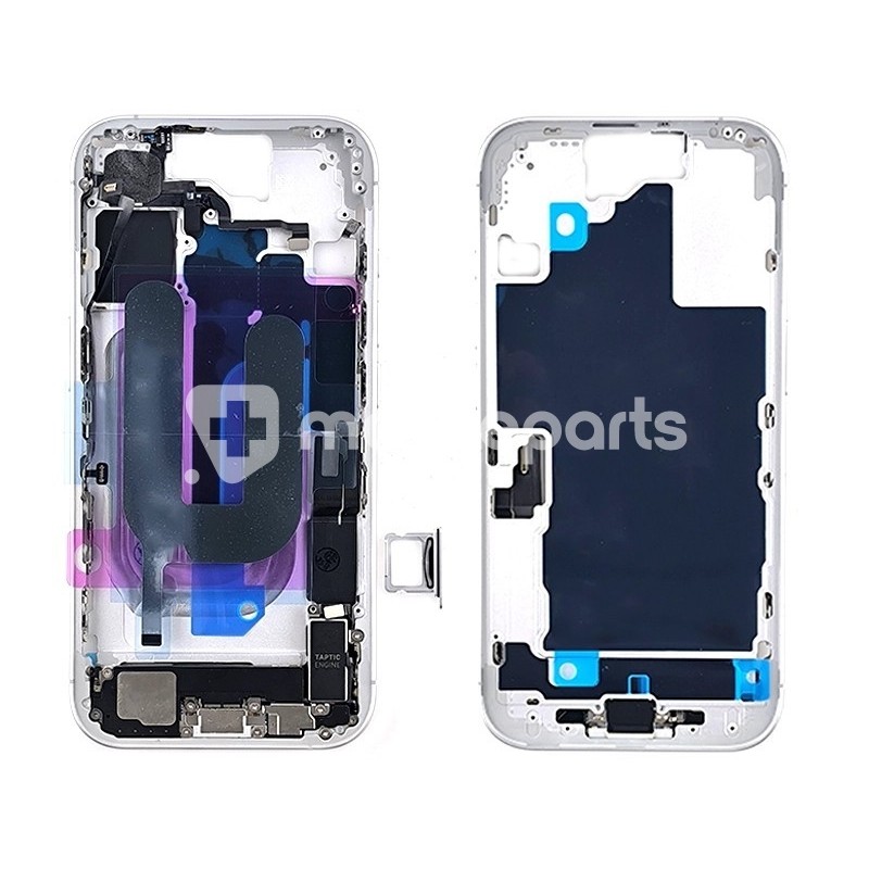 Middle Frame Full Parts White iPhone 16