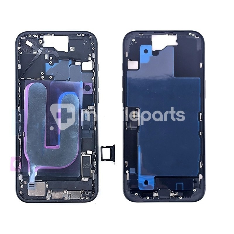 Middle Frame Full Parts Black iPhone 16 Plus