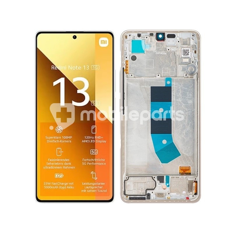 Display Touch + Frame Gold Xiaomi Redmi Note 13 4G Ori