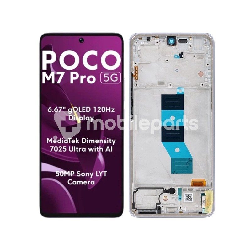 Display Touch + Frame Lavender Frost Xiaomi Poco M7 Pro 5G (Ori)