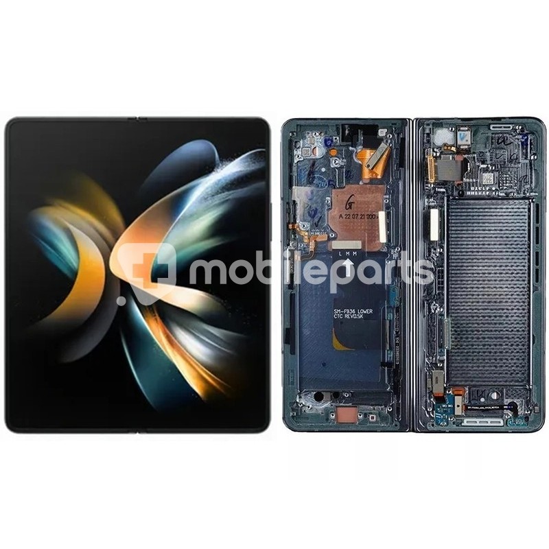 Display Touch + Frame Gray Green Samsung SM-F936 Fold 4 (Ori)
