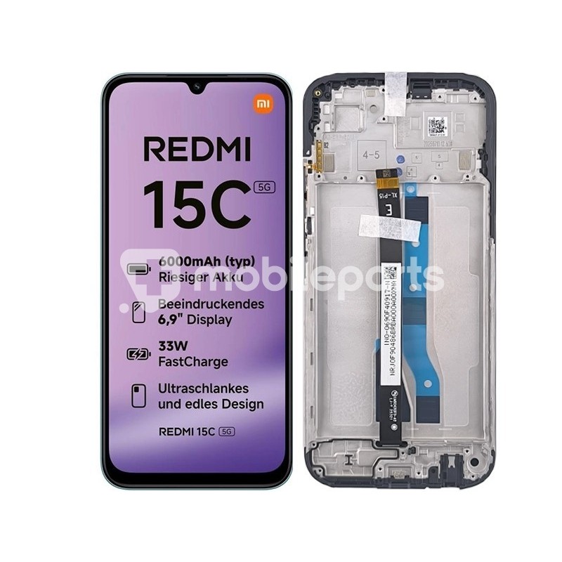 Display Touch + Frame Black Xiaomi Redmi 15C 5G (Ori)