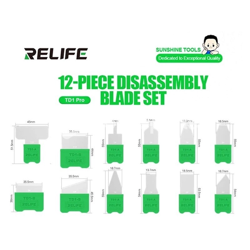Relife TD1 Pro Disassembly Blade Set 12PCS