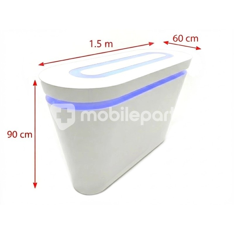 Curved Floor-Standing Display (1.5m) with Built-in Blue LED