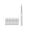 Jun Bei Set of 10 Blades No. 11 + Scalpel for Micro-Welding