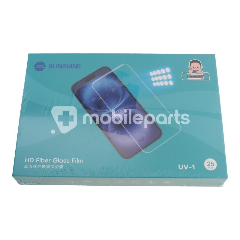 SUNSHINE UV-1 HD Fiberglass Protective Film for Screens under 7 inches (25 Pcs)