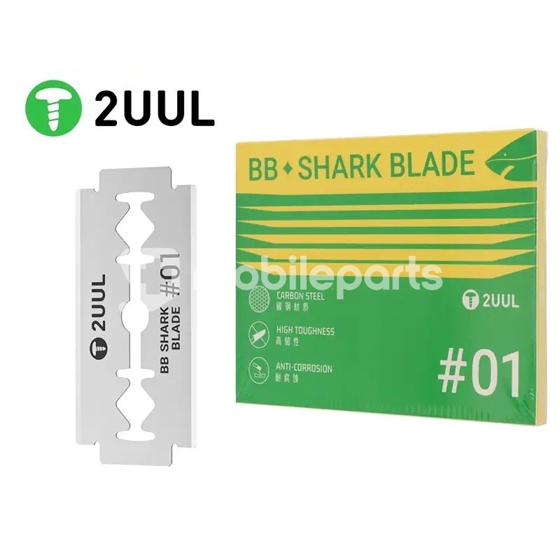 2UUL BB01 Shark No.01 Double Edge Screen Repair Blade (100 Pcs)
