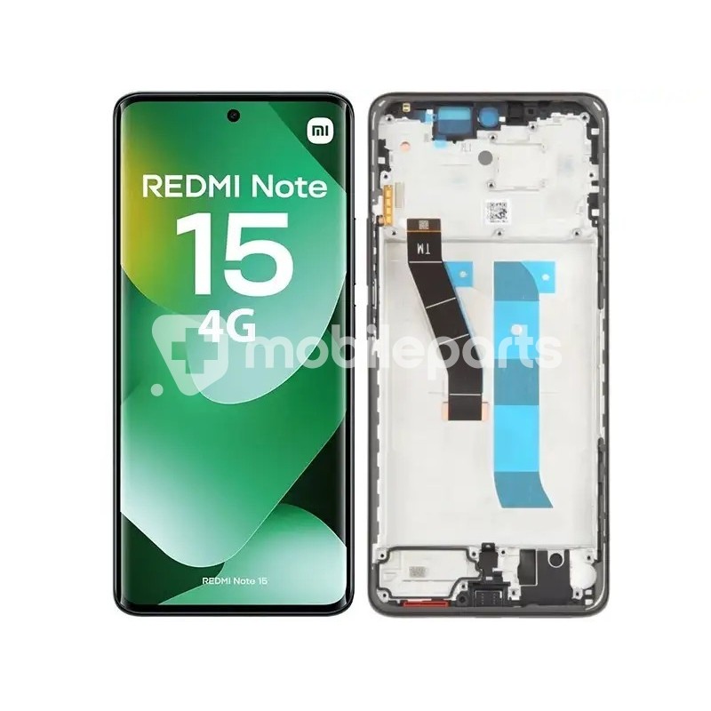Display Touch Screen + Frame Black Xiaomi Redmi Note 15 4G (PULLED)