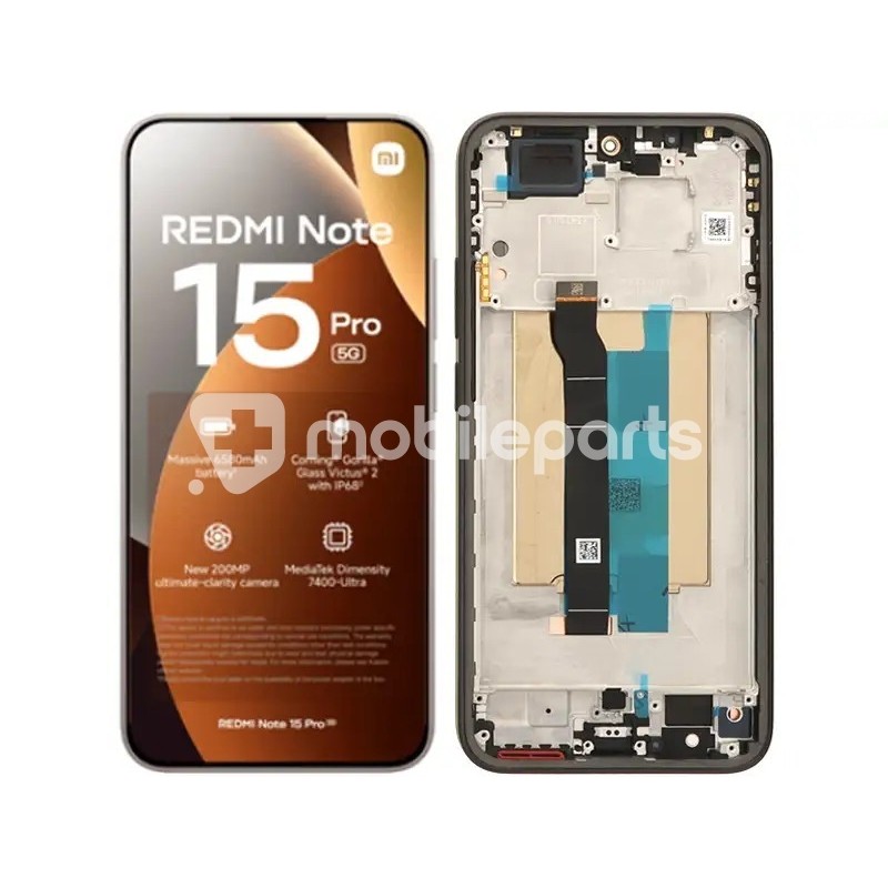 Display Touch + Frame Black Xiaomi Redmi Note 15 Pro 5G (PULLED)