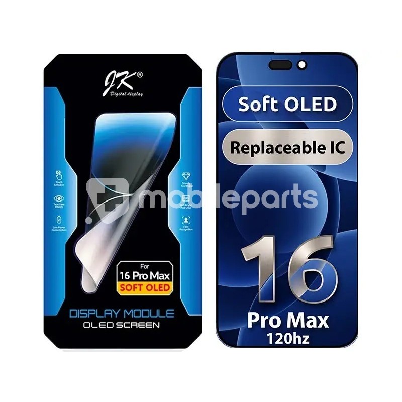LCD iPhone 16 Pro Max Soft OLED JK (Replaceable IC)
