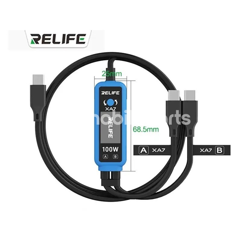 Relife XA7 100W Type-C Dual-port Digital Display iPhone - Android