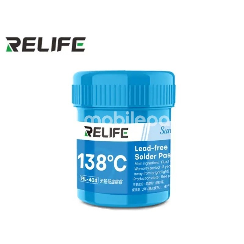 Relife RT-404 Solder Paste Low Temperature 138°C
