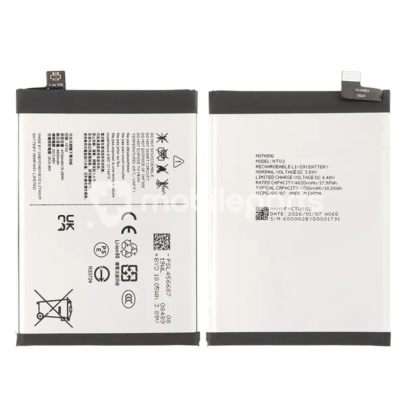 Battery NT02 4700mAh Nothing Phone 2 (No Logo)
