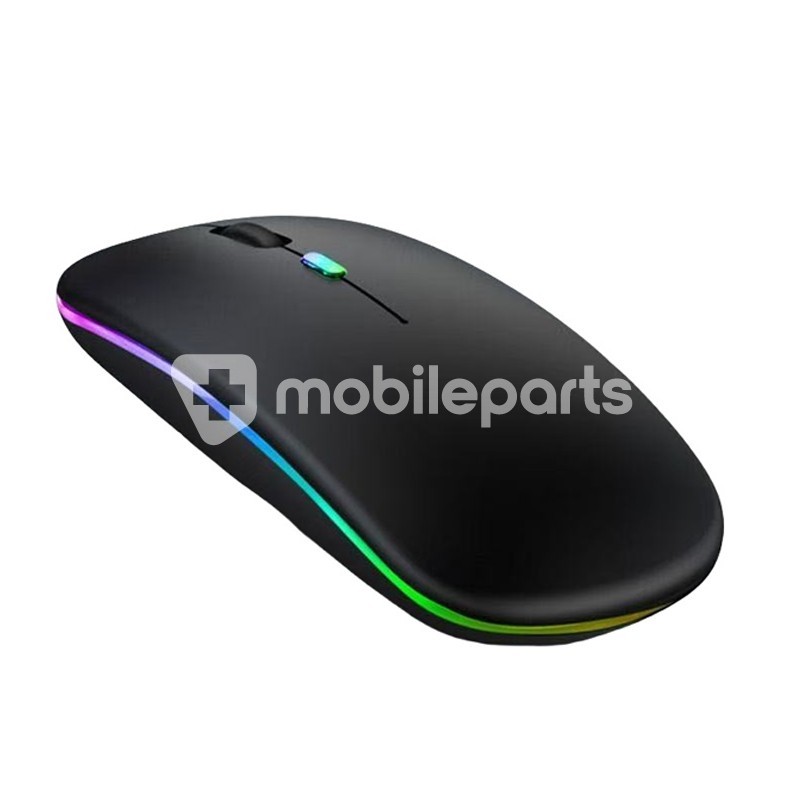 Rechargeable Bluetooth Wireless Mouse with RGB Light Black